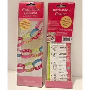 AMSCAN Set of 2 Chain Link Paper 13ft Garland Decoration DoubleSided Baby Shower